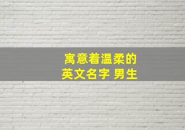 寓意着温柔的英文名字 男生